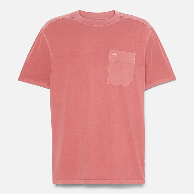 T-shirt Merrymack River teint en pièce pour homme en rouge