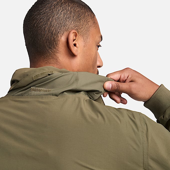 Waterproof Bomber Jacket for Men in Green