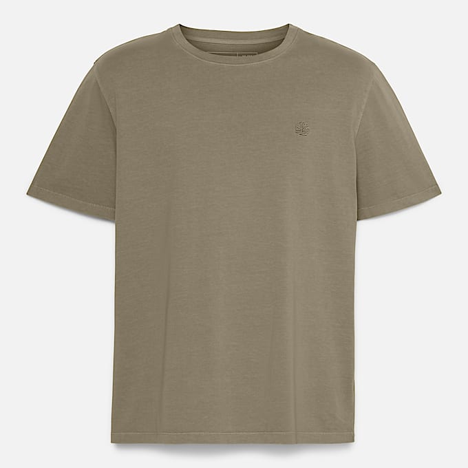 Stückgefärbtes Dunstan River Kurzarm-T-Shirt für Herren in Grün