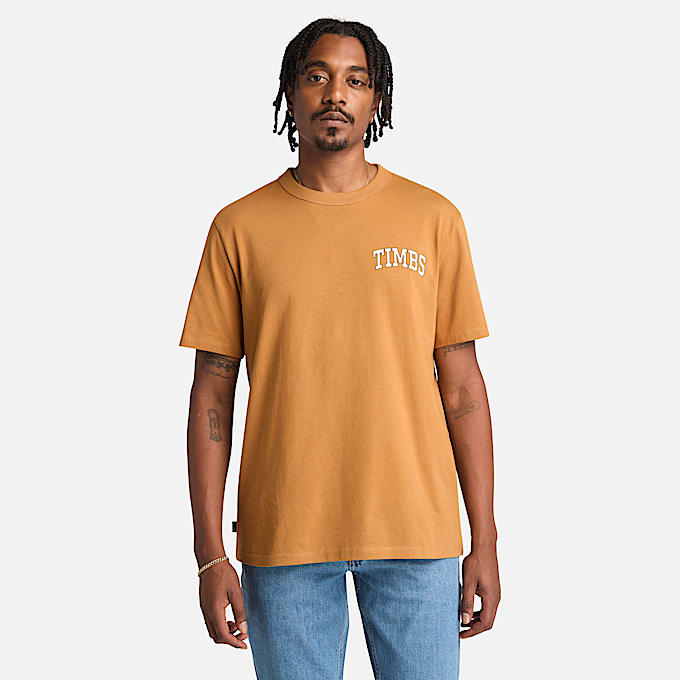 TIMBS Graphic T-Shirt for Men in Dark Yellow - 1