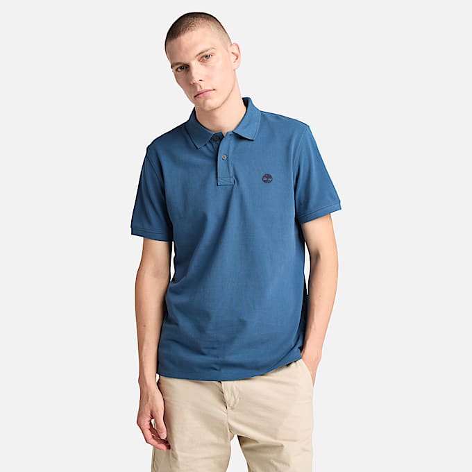 Millers River Pique Polo Shirt for Men in Dark Blue - 1