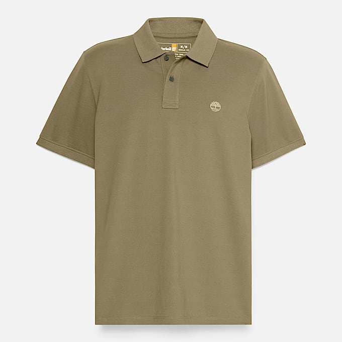 Millers River Pique Short-Sleeve Polo for Men in Green
