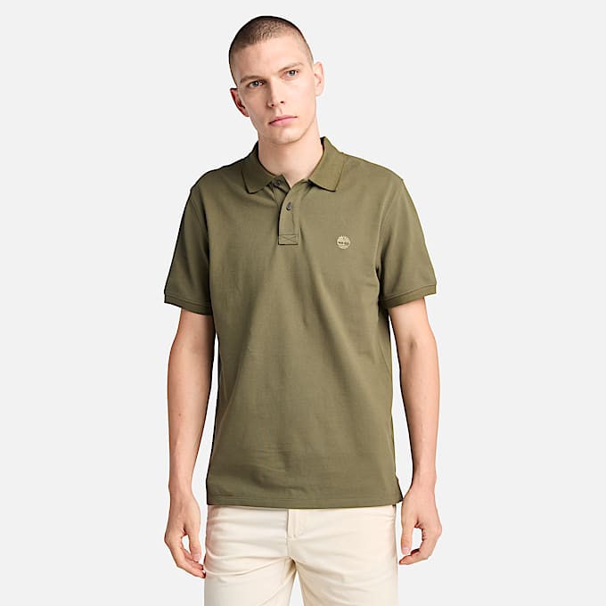 Millers River Piqué poloshirt voor heren in donkergroen - 1