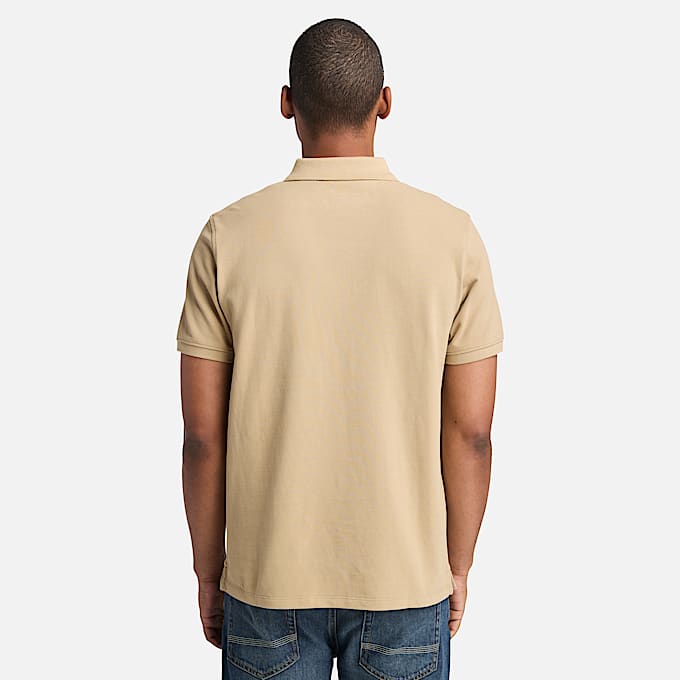 Polo en piqué Millers River pour homme en beige