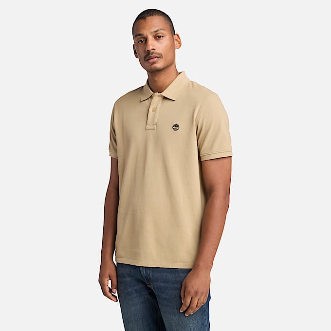 Polo em Piqué Millers River para Homem em bege - 1