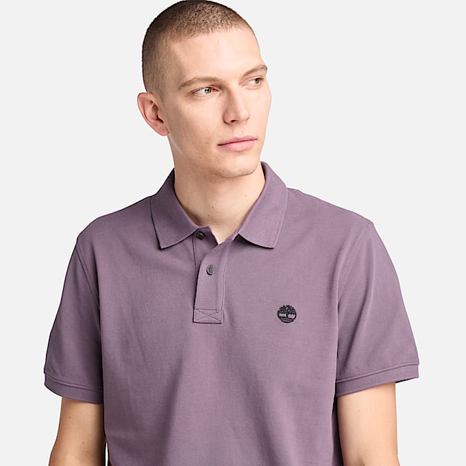 Millers River Pique Polo Shirt for Men in Purple