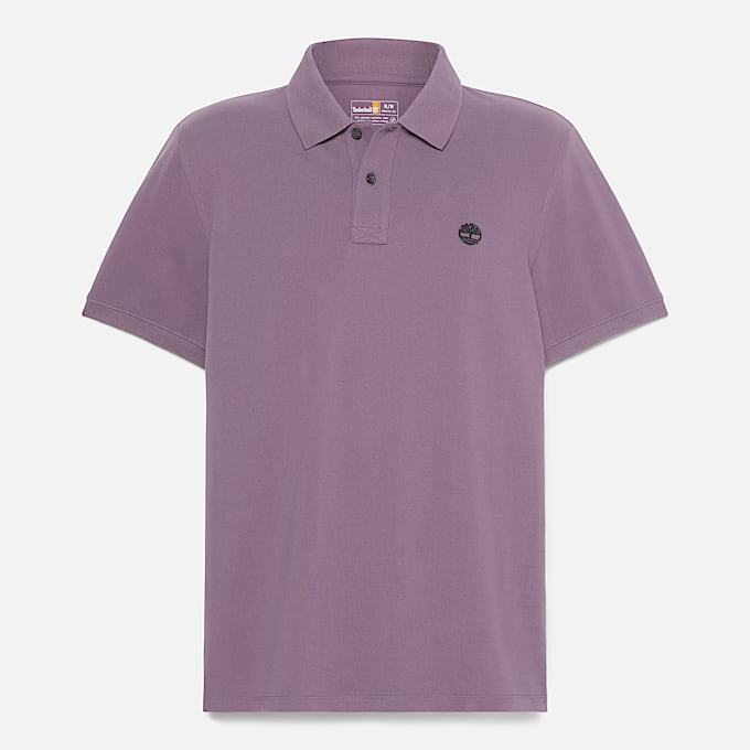 Millers River Pique Polo Shirt for Men in Purple