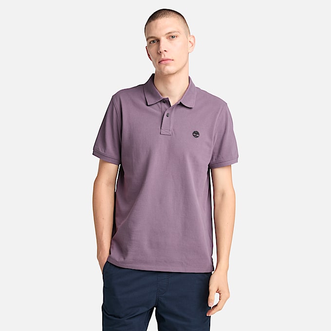 Polo en piqué Millers River pour homme en violet - 1