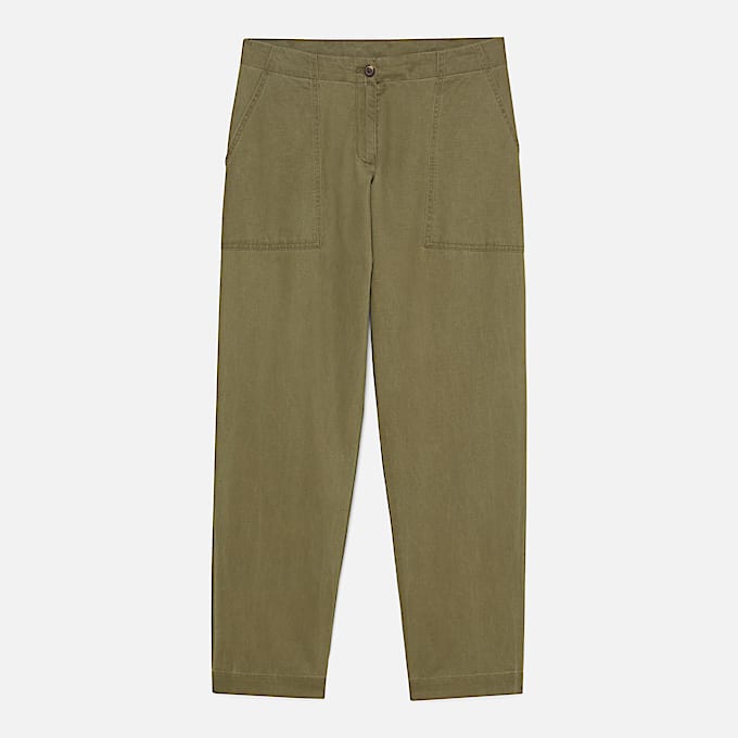 Fatigue Utility-Hose aus Leinen für Damen in Grün