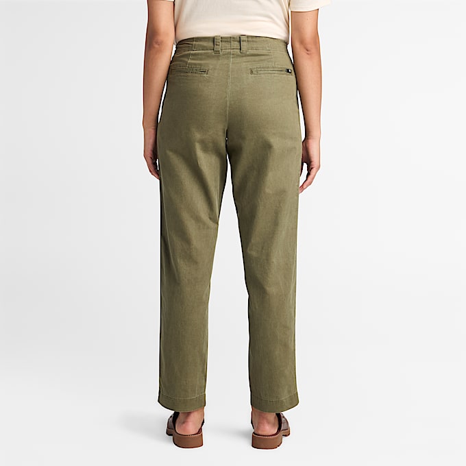 Fatigue Utility-Hose aus Leinen für Damen in Grün