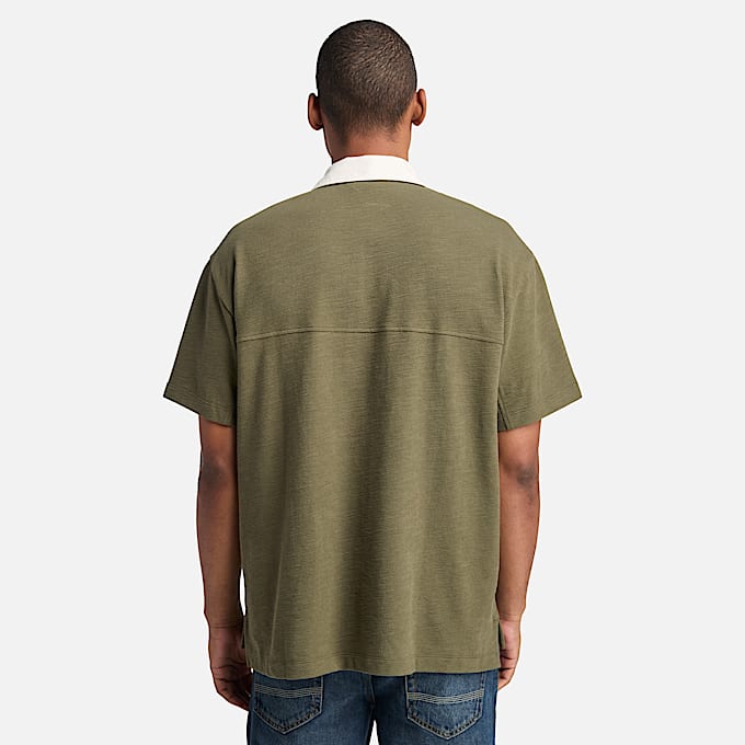 Polo Texturado para Homem em verde