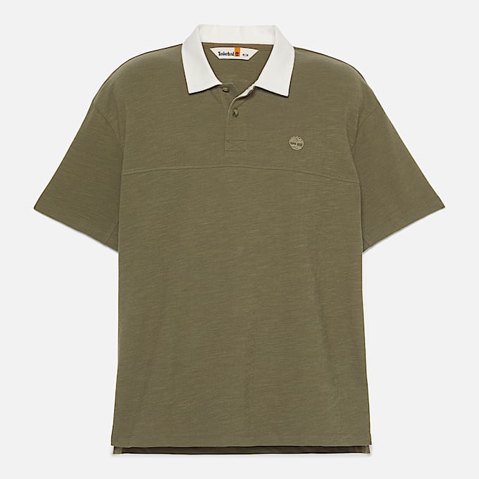 Polo Texturado para Homem em verde