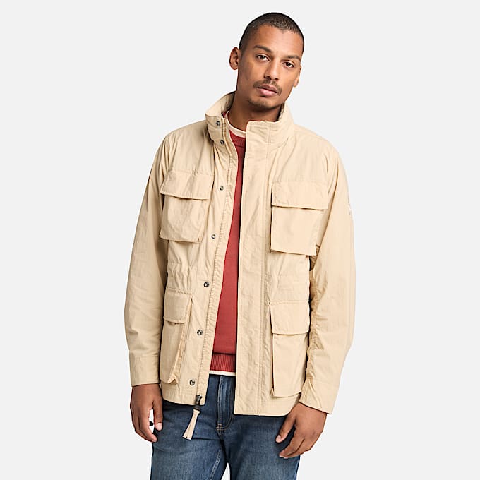 Veste militaire déperlante durable Abington pour homme en beige - 1