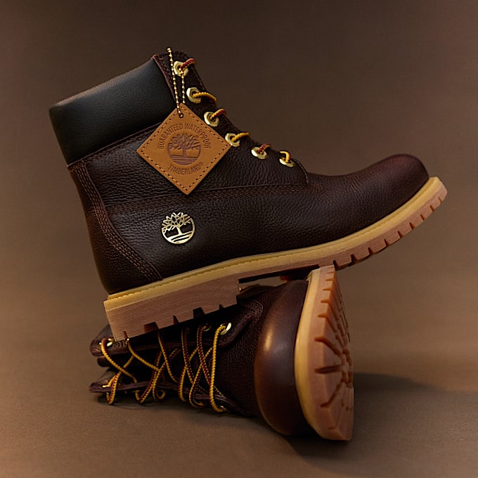 6-inch Boot imperméable à lacets Espresso Timberland® Premium pour femme en marron foncé/noir