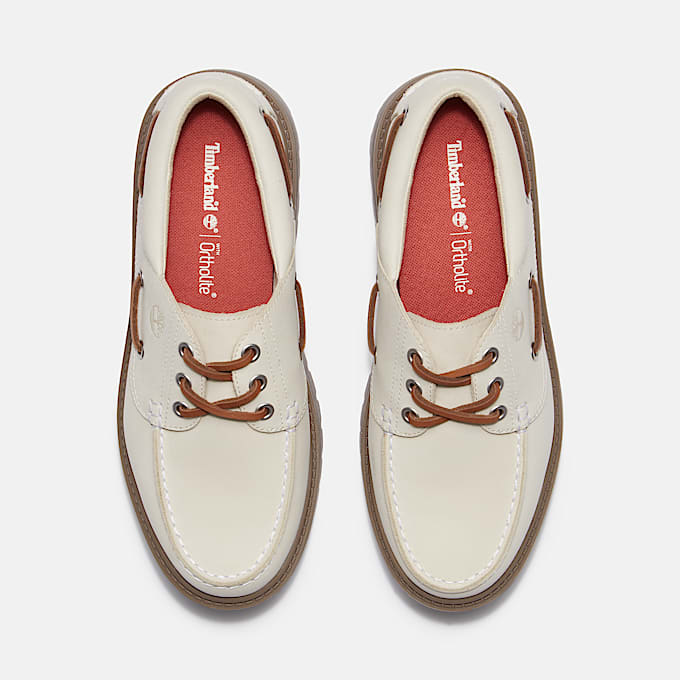 Chaussure bateau Stone Street pour femme en gris