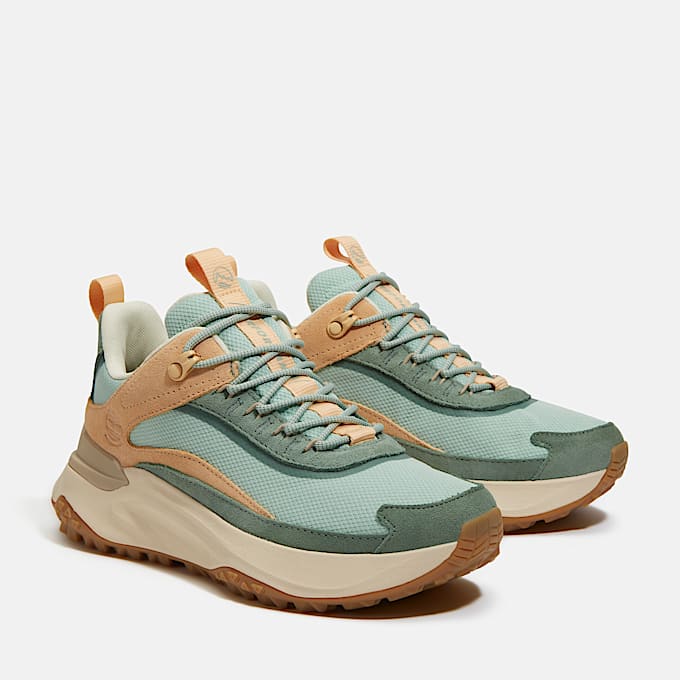 Motion Access Low Lace Up Waterproof Trainer for Women in Light Green