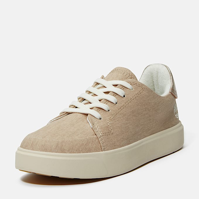 Emerson Street Lace-up Low Trainer for Women in Beige