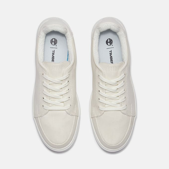 Emerson Street Lace-up Low Trainer for Women in White
