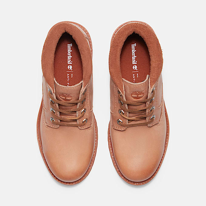 Bota Chukka Impermeável com Atacadores Mid Nellie para Mulher em vermelho-claro