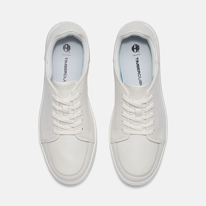 Zapatillas de caña baja con cordones Emerson Street para hombre en blanco
