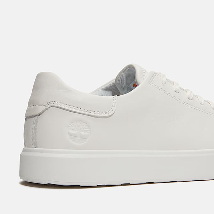 Zapatillas de caña baja con cordones Emerson Street para hombre en blanco