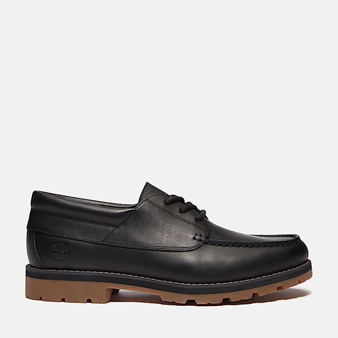 Britton Square Lace-Up Shoe for Men in Black - 1