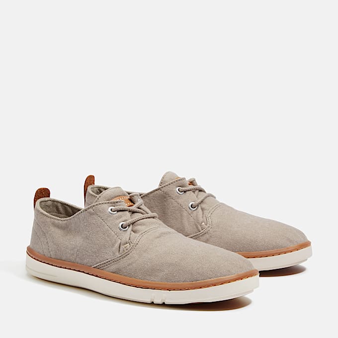 Hookset Lage Vetersneaker voor heren in lichtbeige