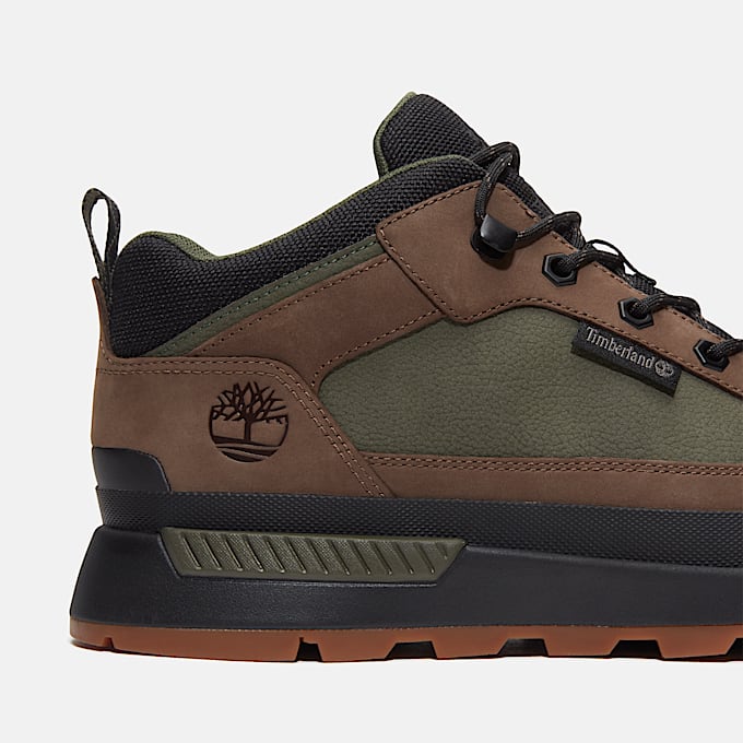 Field Trekker Lace-Up Trainer for Men in Brown/Green
