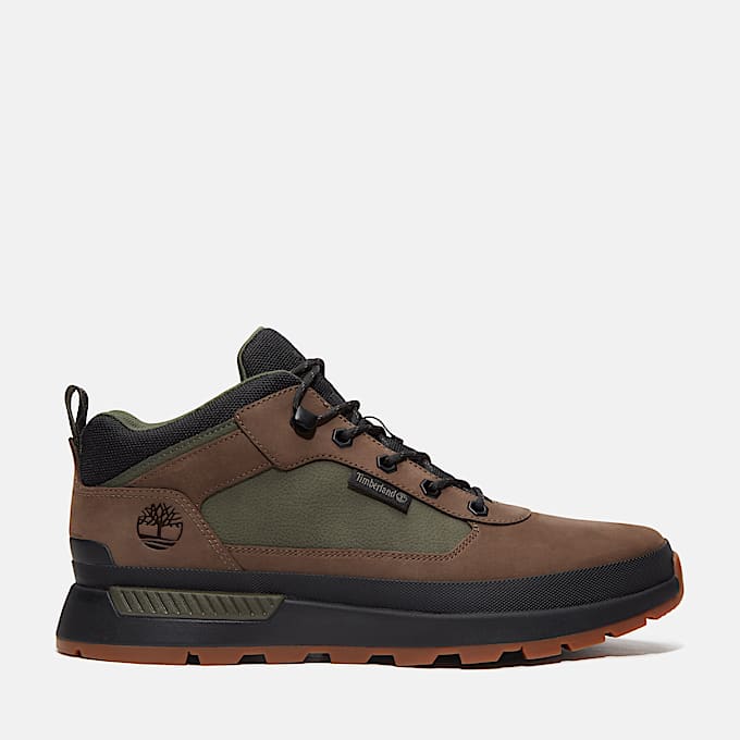 Field Trekker Lace-Up Trainer for Men in Brown/Green - 1