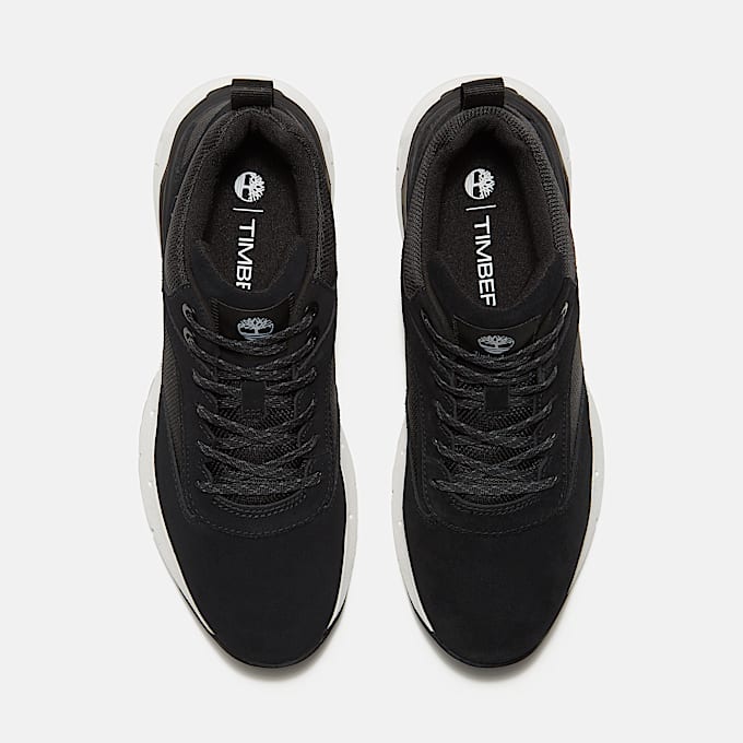 Voyager Park Mid Lace-Up Trainer for Men in Black/White