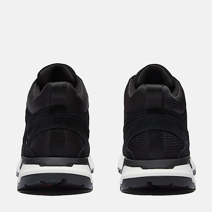 Voyager Park Mid Lace-Up Trainer for Men in Black/White