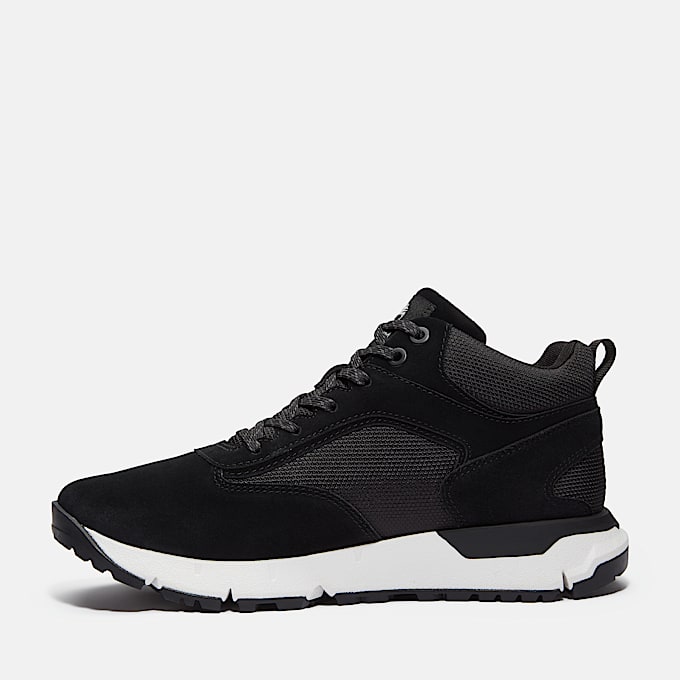 Voyager Park Mid Lace-Up Trainer for Men in Black/White