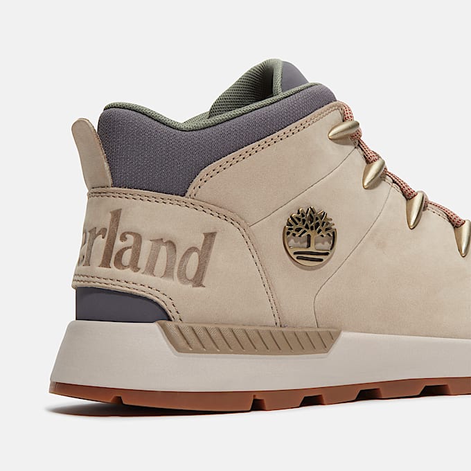 Sprint Trekker Mid Lace-Up Trainer for Men in Beige