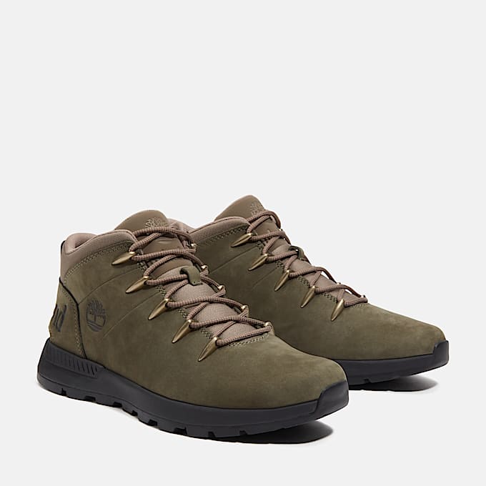 Sprint Trekker Mid Lace-Up Trainer for Men in Dark Green
