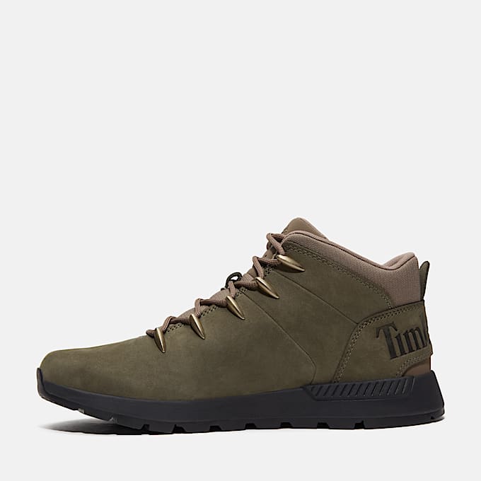 Sprint Trekker Mid Lace-Up Trainer for Men in Dark Green