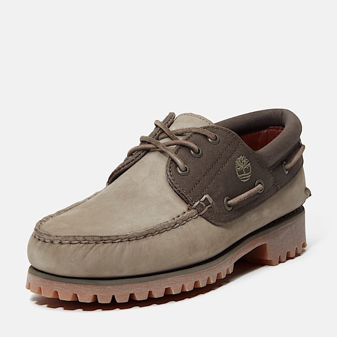 Timberland® Authentic Handsewn 3-Eye Boat Shoe for Men in Green