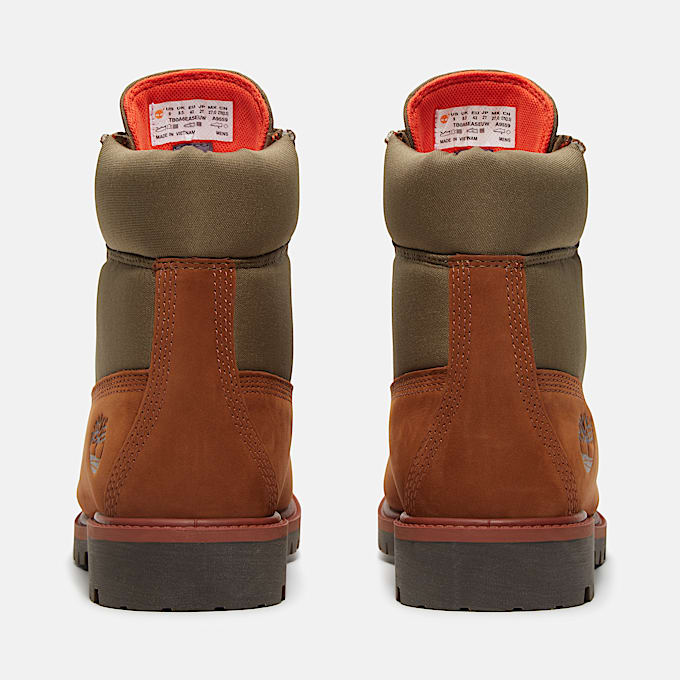 Botas impermeables 6-Inch Timberland® Heritage para hombre en marrón medio/verde