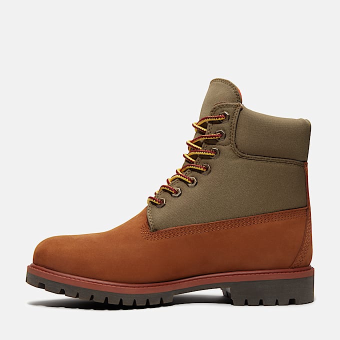 Botas impermeables 6-Inch Timberland® Heritage para hombre en marrón medio/verde