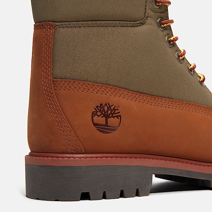 Botas impermeables 6-Inch Timberland® Heritage para hombre en marrón medio/verde