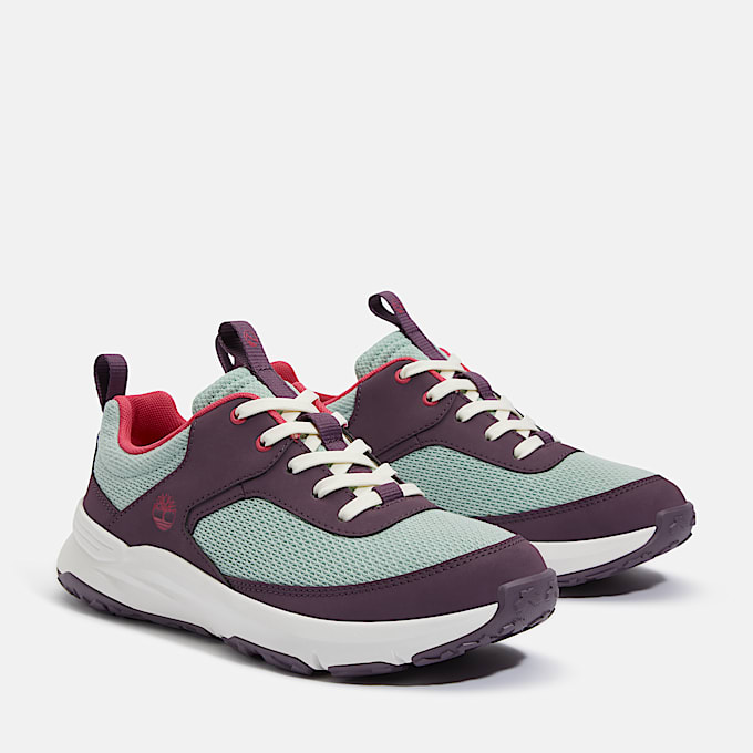 Motion Access Lace-up Low Trainer for Junior in Dark Purple