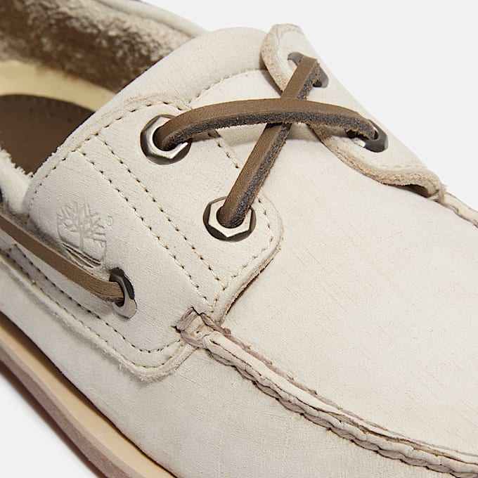 Klassischer Bootsschuh für Herren in Hellgrau
