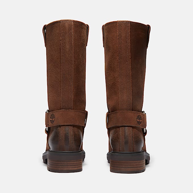 Bota de Cano Alto Pull On Brimfield para Mulher em castanho-escuro