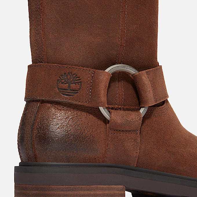 Bota de Cano Alto Pull On Brimfield para Mulher em castanho-escuro