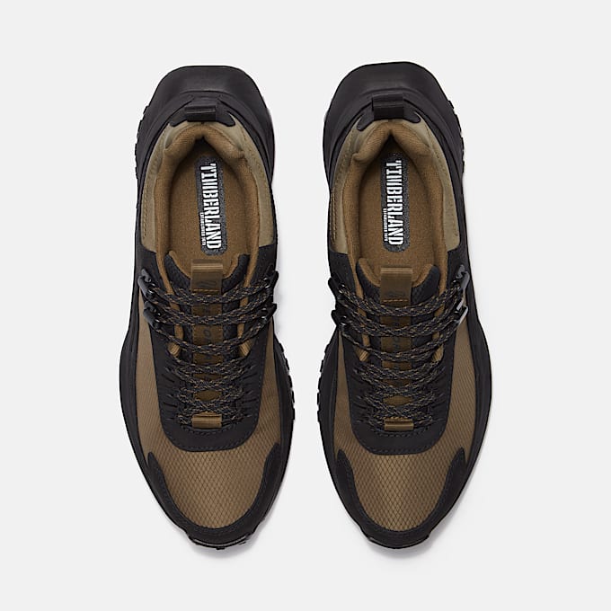 Motion Access Lace-Up Waterproof Trainer for Men in Black/Green