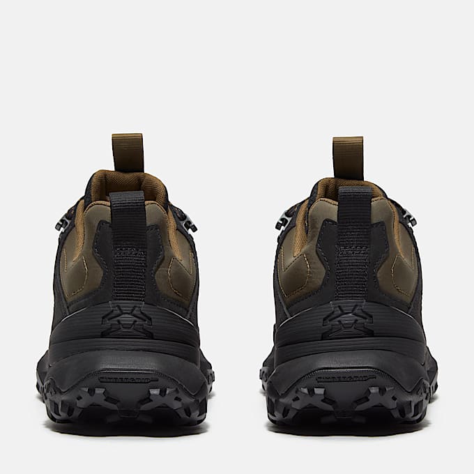 Motion Access Lace-Up Waterproof Trainer for Men in Black/Green