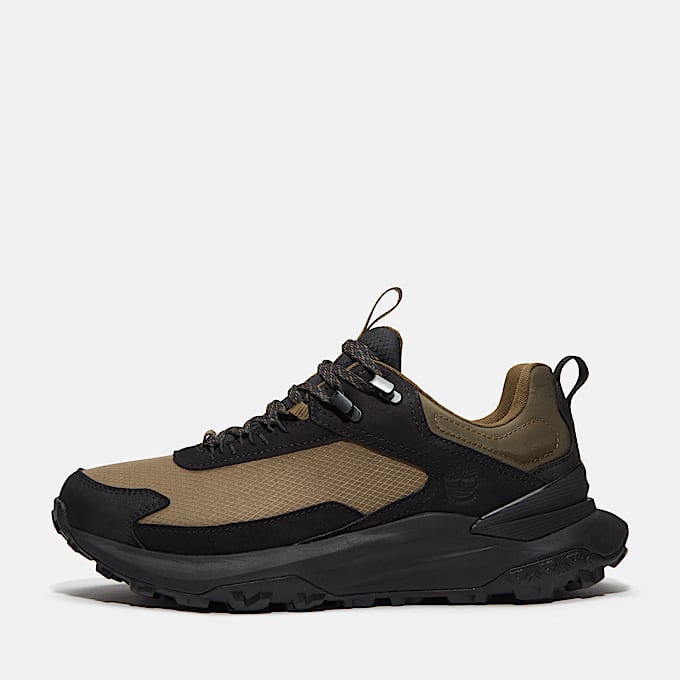 Motion Access Lace-Up Waterproof Trainer for Men in Black/Green