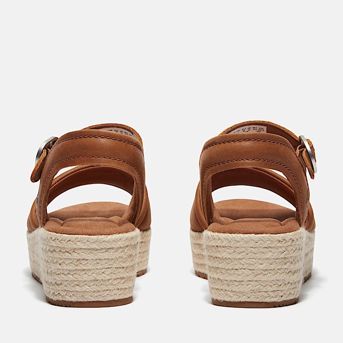 Sandalias con tira trasera Santorini Sun para mujer en marrón