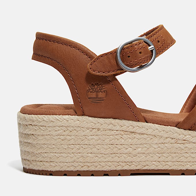 Sandalias con tira trasera Santorini Sun para mujer en marrón