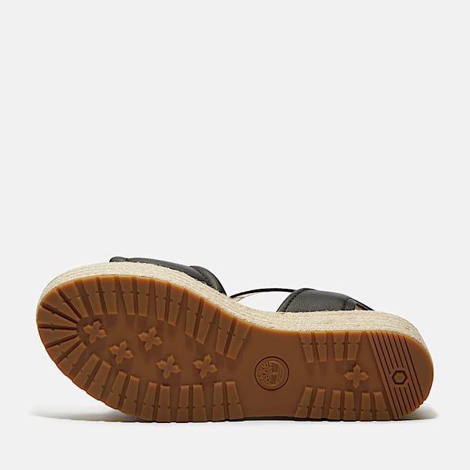 Sandalo con Cinturino Posteriore Santorini Sun da Donna in colore nero