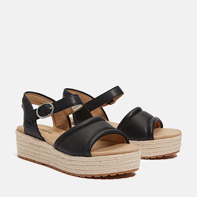 Sandalo con Cinturino Posteriore Santorini Sun da Donna in colore nero